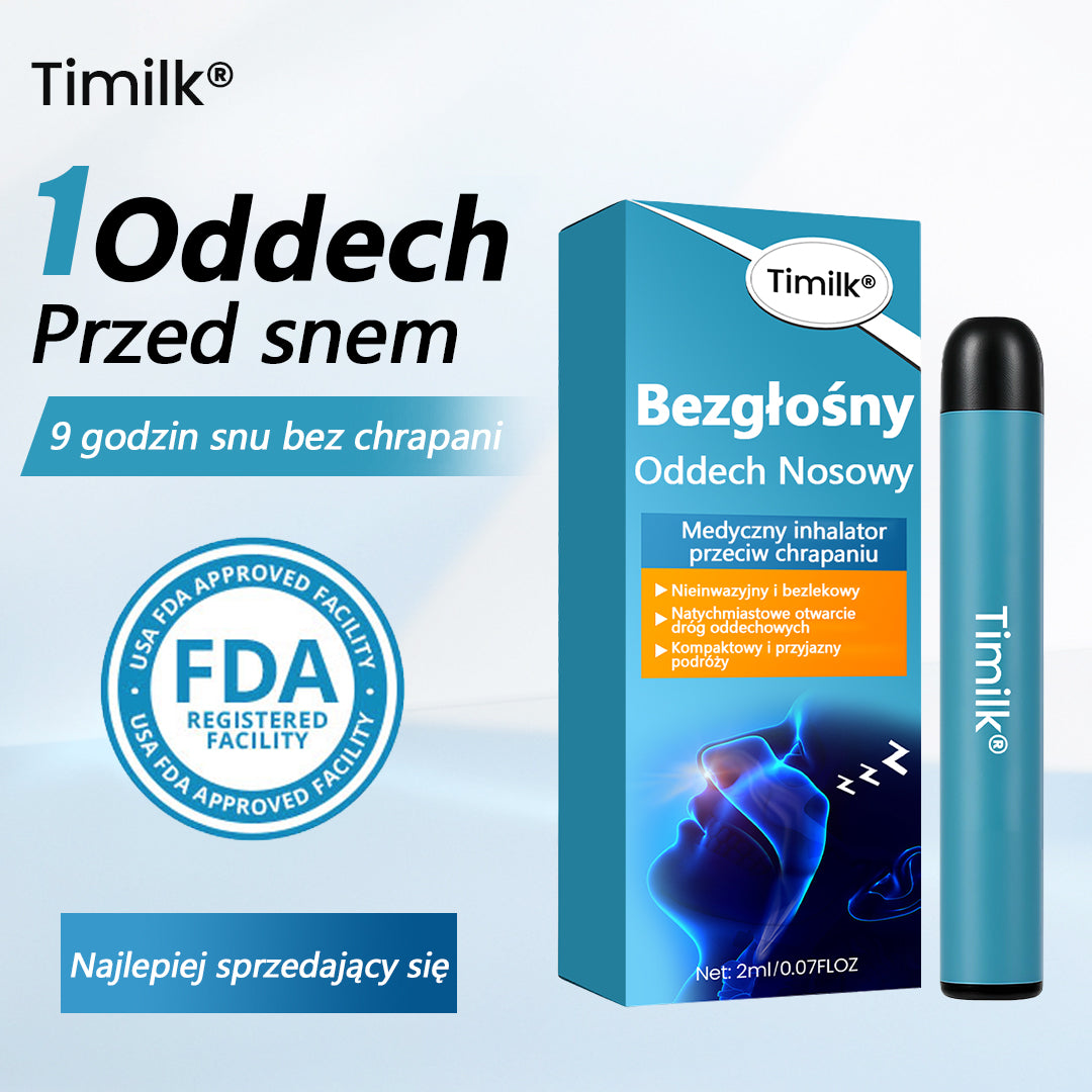 ➡️ Timilk® Stop Chrapaniu – Nosowy aparat ułatwiający oddychanie i redukujący chrapanie 🌙✨