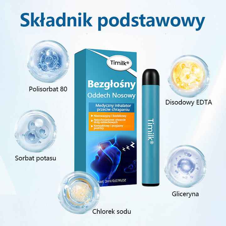 ➡️ Timilk® Stop Chrapaniu – Nosowy aparat ułatwiający oddychanie i redukujący chrapanie 🌙✨