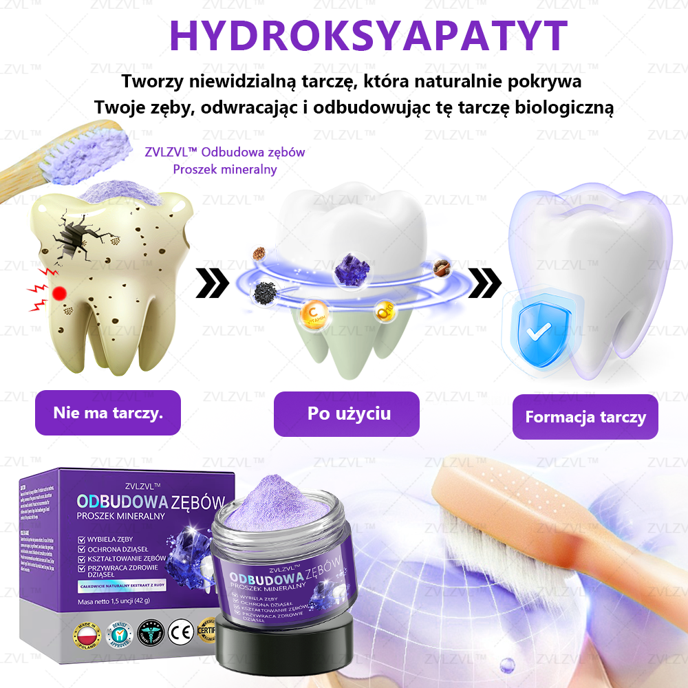 Mineralny proszek do odbudowy zębów ZVLZVL™ 🦷(polecany przez PTS)(👨🏻⚕️Oferta ograniczona czasowo — nie przegap jej👨🏻⚕️)