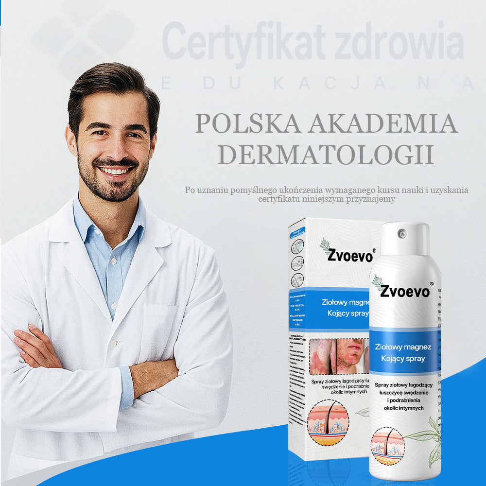 ✅ Oficjalny Sklep: Zvoevo® Magnezowy Ziołowy Spray na Łuszczycę ⚕️ Certyfikowany przez FDA (Łagodzi łuszczycę i egzemę, poprawia infekcje bakteryjne w okolicach intymnych, leczy trądzik i brodawki, łagodzi ból stawów i ból neuropatyczny)