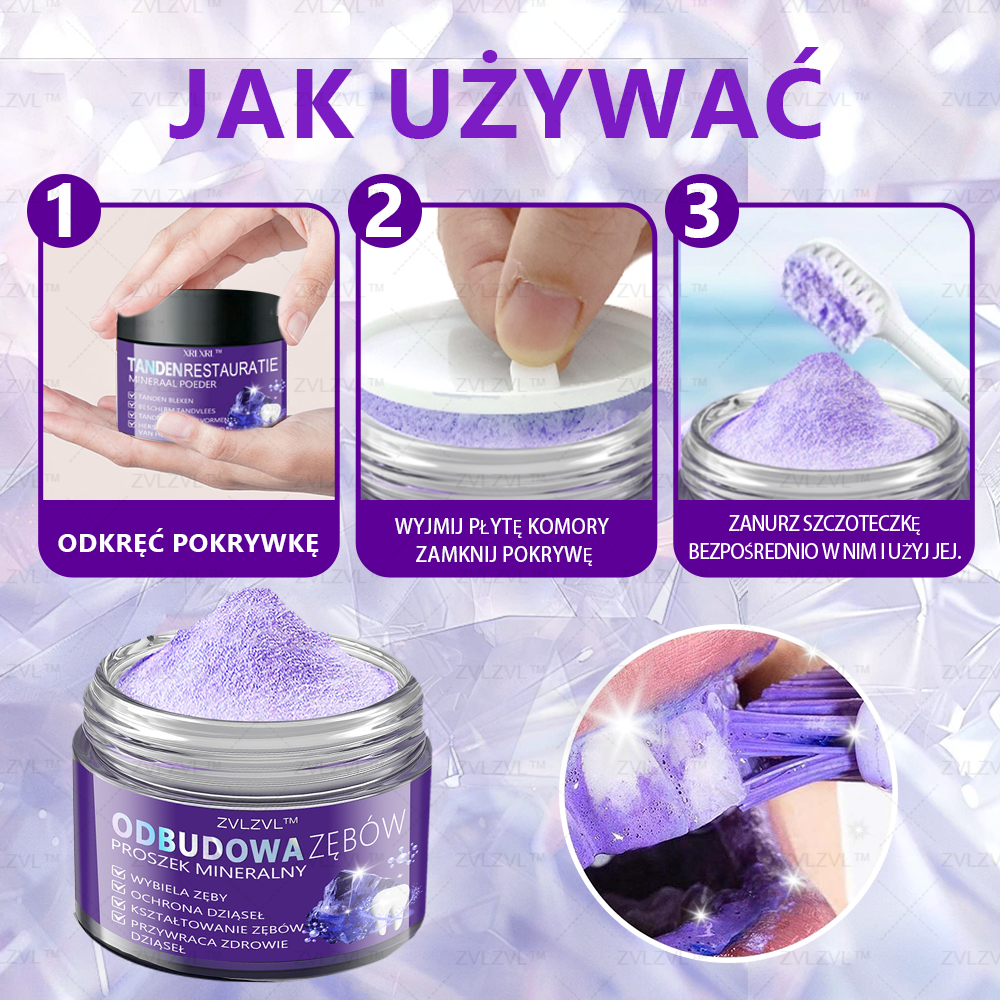 Mineralny proszek do odbudowy zębów ZVLZVL™ 🦷(polecany przez PTS)(👨🏻⚕️Oferta ograniczona czasowo — nie przegap jej👨🏻⚕️)
