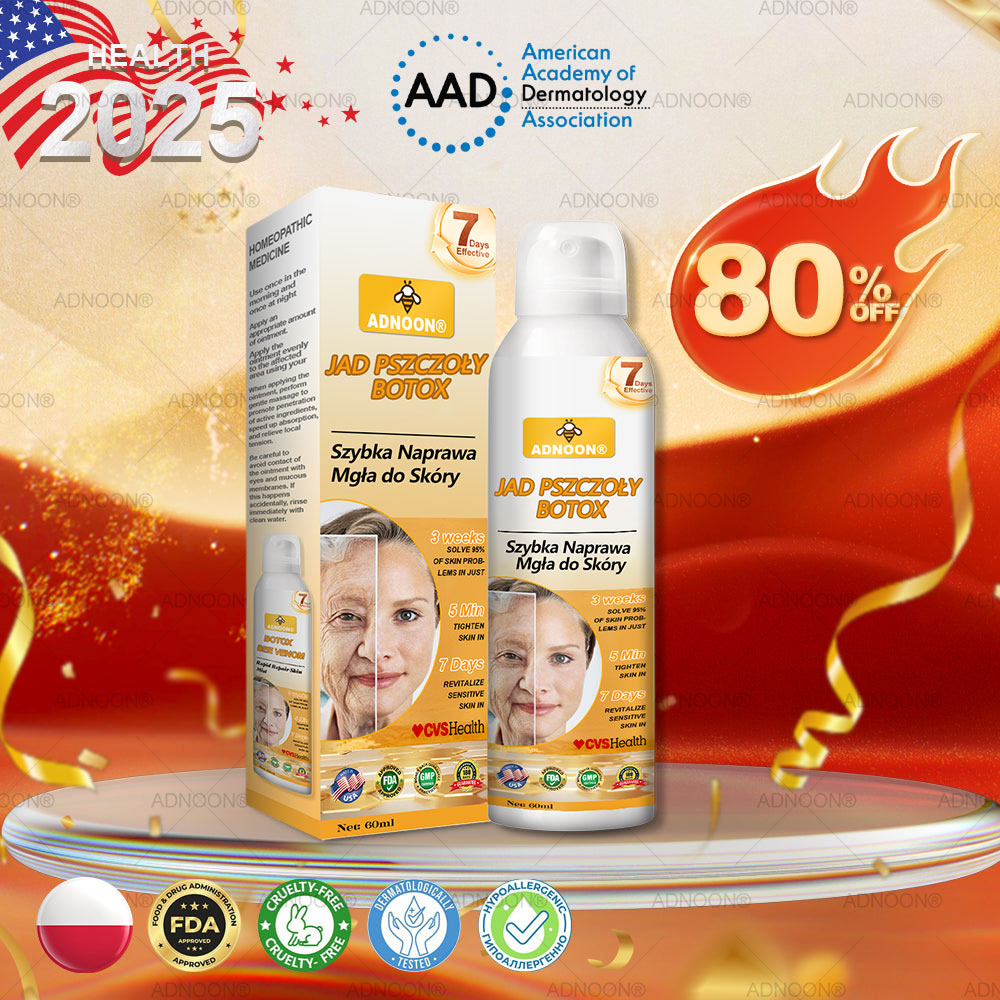 Oficjalny sklep✅: ADNOON® Botox Skin Care Spray, przeciwstarzeniowy, nawilżający, naprawczy, wyrównujący koloryt skóry, leczący trądzik i przebarwienia, usuwający brodawki i znamiona, łagodzący łuszczycę (certyfikowany przez GIS)✨