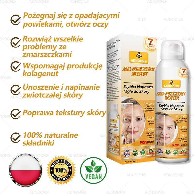 Oficjalny sklep✅: ADNOON® Botox Skin Care Spray, przeciwstarzeniowy, nawilżający, naprawczy, wyrównujący koloryt skóry, leczący trądzik i przebarwienia, usuwający brodawki i znamiona, łagodzący łuszczycę (certyfikowany przez GIS)✨