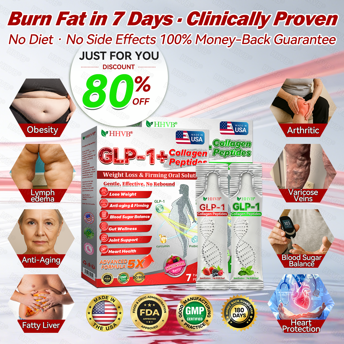 Oficjalny Sklep 𝐇𝐇𝐕𝐁®🌿 GLP-1 + Peptydy Kolagenowe – płyn doustny wspierający odchudzanie i ujędrnianie skóry 🔥 Wzbogacony o Matrixyl 3000, pomaga przy ✅ otyłości, poprawie jędrności skóry, wsparciu serca, cukrzycy, bezdechu sennym i problemach ze stawami.