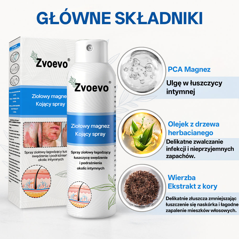✅ Oficjalny Sklep: Zvoevo® Magnezowy Ziołowy Spray na Łuszczycę ⚕️ Certyfikowany przez FDA (Łagodzi łuszczycę i egzemę, poprawia infekcje bakteryjne w okolicach intymnych, leczy trądzik i brodawki, łagodzi ból stawów i ból neuropatyczny)