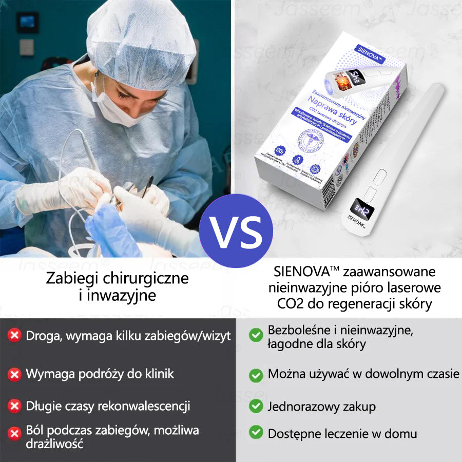 SIE𝖭𝖮𝖵𝖠™ Zaawansowany nieinwazyjny laser CO₂ do naprawy skóry 🎉 (Delikatnie usuwa brodawki, znamiona, plamy starcze i narośla skórne – bez bólu, bez zamieszania!)