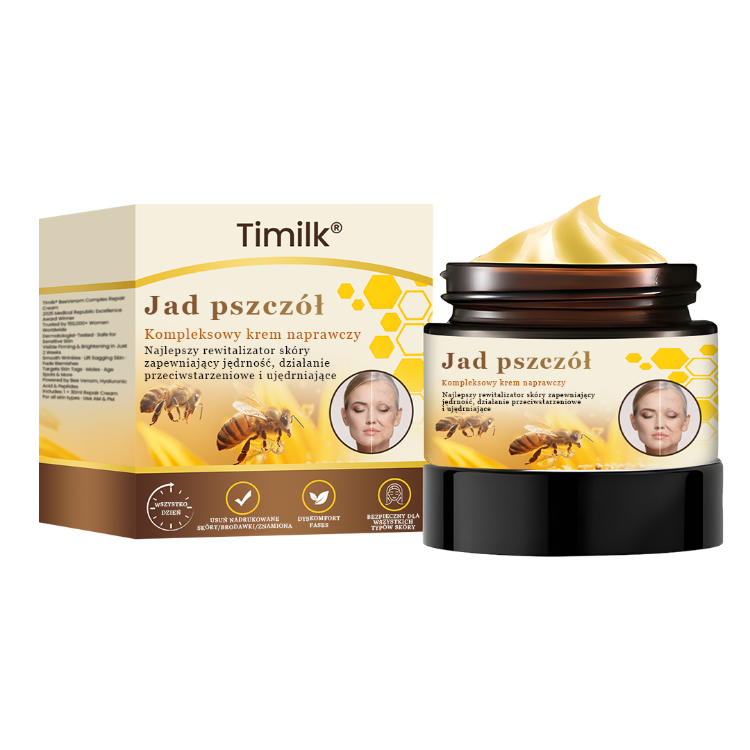 ✨ Timilk® ✨ Ekskluzywny 🌸 Krem Odmładzający z Jadem Pszczelim 🐝 | Luksusowa Pielęgnacja Anti-Aging 💎