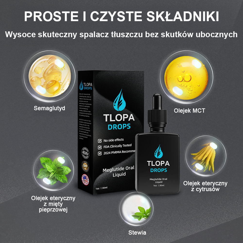 TLOPA® Meglutide Płyn Doustny💎(Suplement diety wspomagający spalanie tłuszczu - opracowany przez Uniwersytet Columbia, jeden z produktów wysoko rekomendowanych przez FTC na rok 2025)