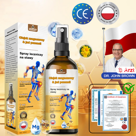✅Oficjalny sklep: Ouryard™ Olej magnezowy i miód w sprayu do naprawy stawów👨‍⚕️Zatwierdzony przez Polską Agencję Leków, Wyrobów Medycznych i Produktów Biologicznych (URPL)