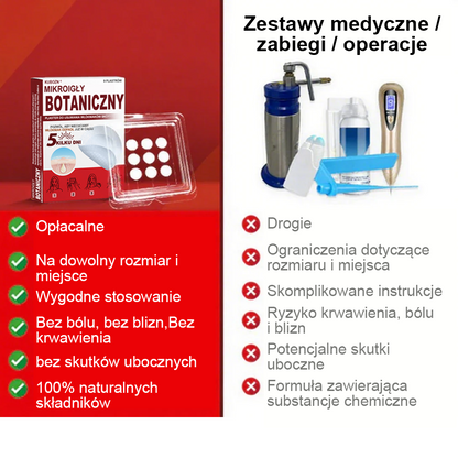 KUBOZN® – 🌿 Mikroigłowy Botaniczny Plaster 🌿 Skuteczne Usuwanie Narośli Skórnych | 💎 Naturalna Formuła