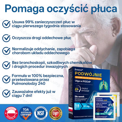 ✅🫁 Zvoevo® Podwójne Nano – Plastry na ulgę przy POChP 💝 (kaszel, świszczący oddech, duszność, flegma, zatkany nos, zapalenie oskrzeli, alergie, dyskomfort płuc)