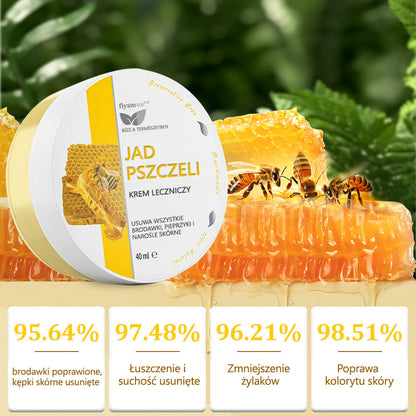 ✅flysmus™ Krem Leczniczy z Jadem Pszczelim🐝: Leczenie egzemy, łuszczycy, trądziku, trądziku różowatego, infekcji grzybiczych, brodawek