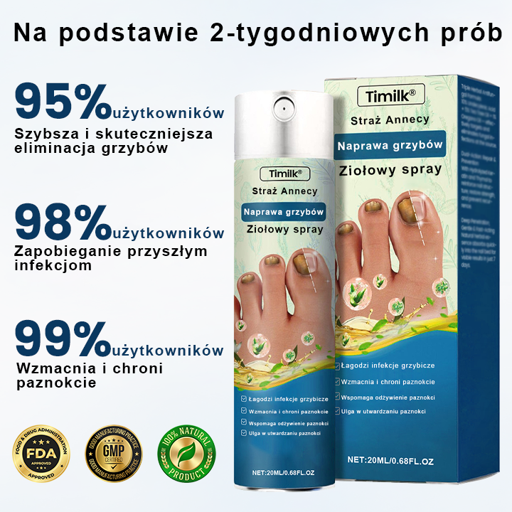 ✨ Timilk® ✨ – 🌿 Ziołowy Spray Przeciwgrzybiczy do Paznokci i Skóry 🦶