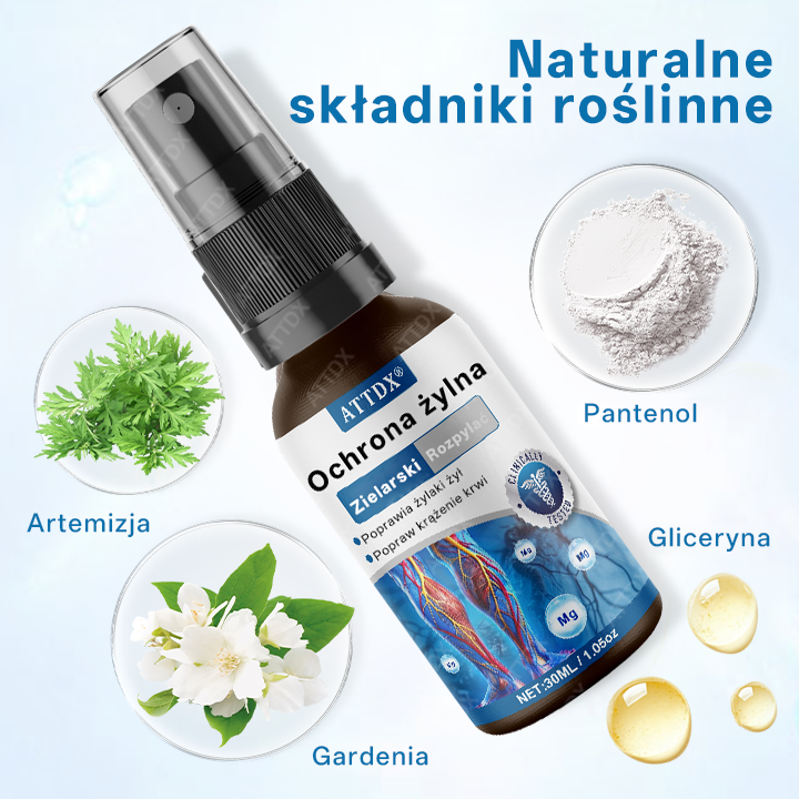 🌿🌿 🌿ATTDX® – Ziołowy Spray na Żylaki z Potwierdzoną Skutecznością w 7 Dni!